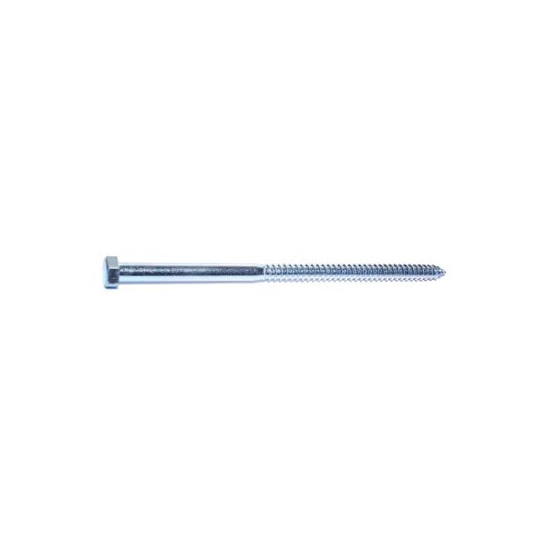 Midwest Fastener Lag Screw, 1/2 in, 10 in, Steel, Zinc Plated Hex Hex Drive, 25 PK 01343 - main